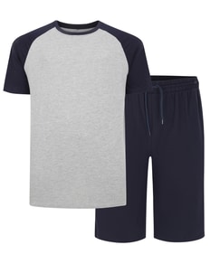 Bigdude Short Sleeve PJ Set Grey